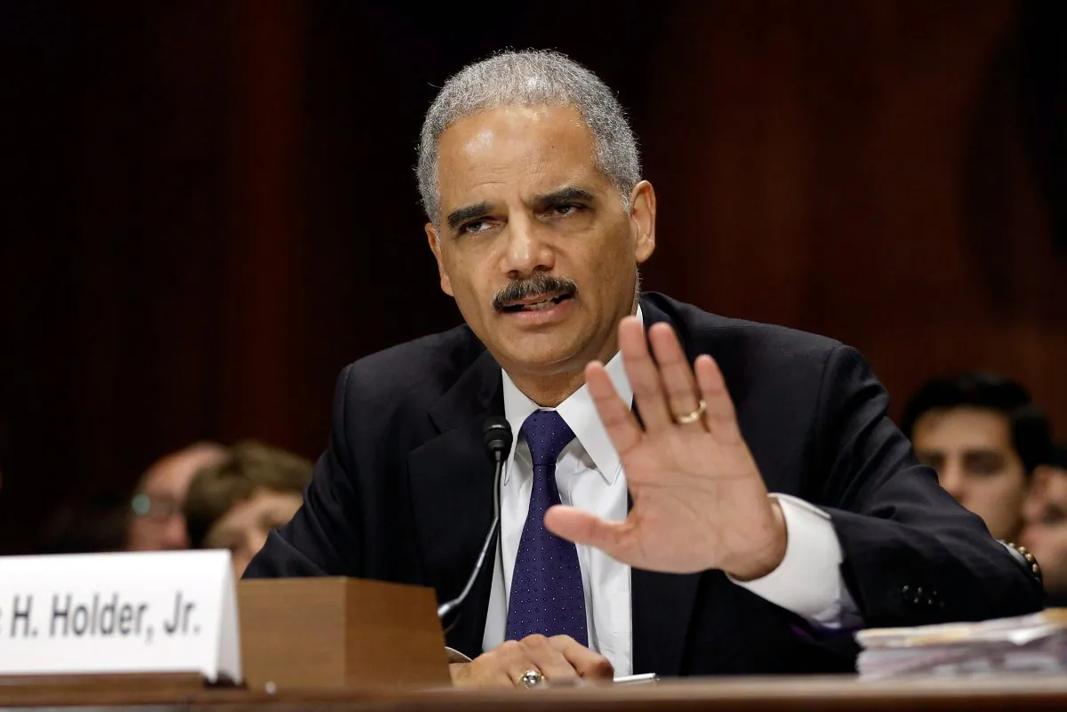 Former attorney general Eric Holder answers questions while testifying before the Senate Judiciary Committee on Capitol Hill in Washington on June 12, 2012. (Chip Somodevilla/Getty Images)