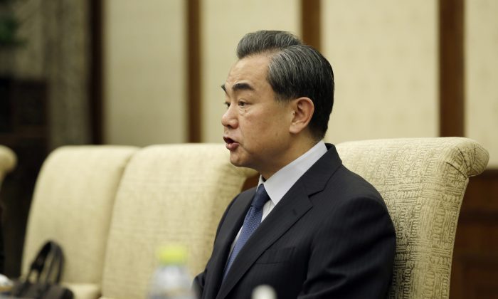 File photo of China's Foreign Minister Wang Yi in Beijing on April 30, 2016. (Jason Lee/AFP/Getty Images)