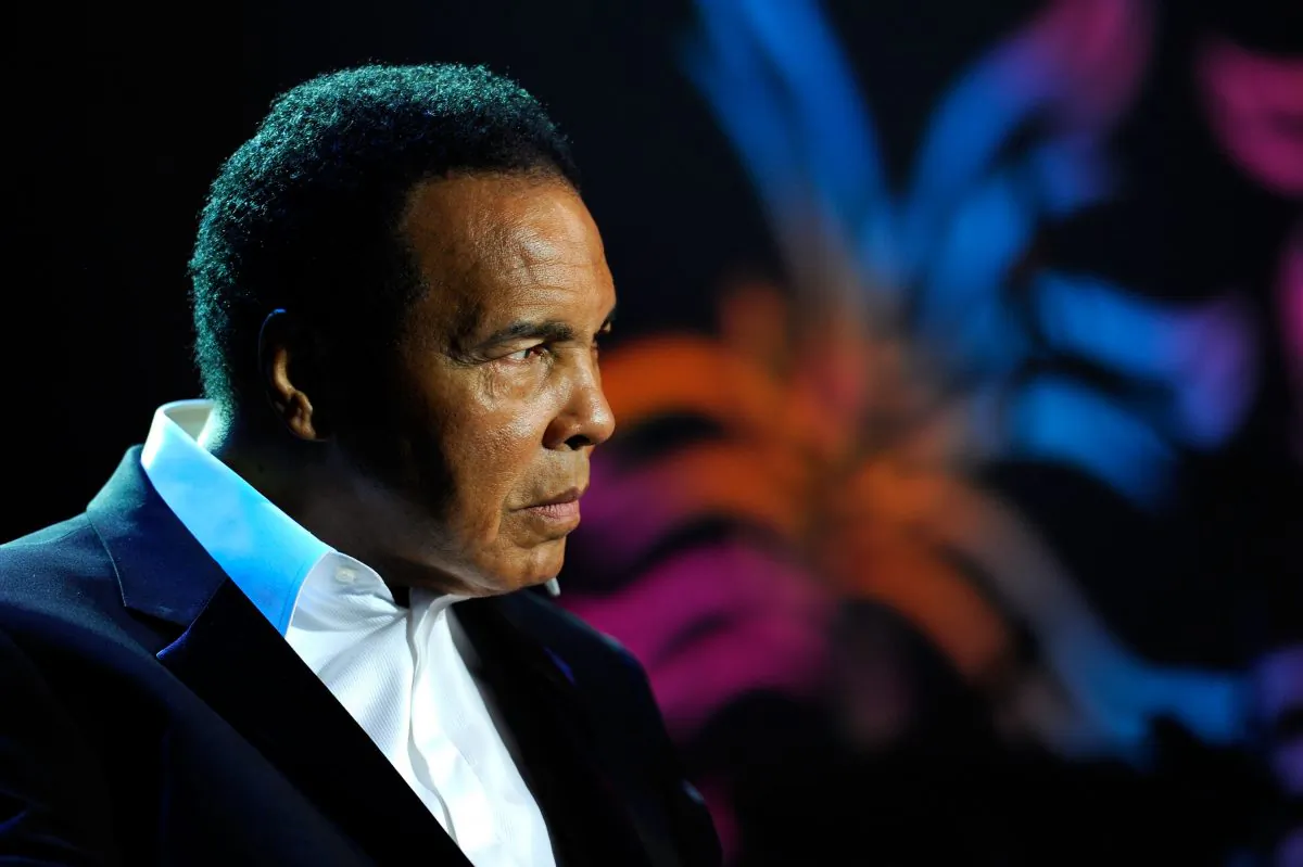 Muhammad Ali onstage during the Michael J. Fox Foundation's 2010 Benefit "A Funny Thing Happened on the Way to Cure Parkinson's" at The Waldorf=Astoria on November 13, 2010 in New York City.  (Photo by Andrew H. Walker/Getty Images for the Michael J. Fox Foundation for Parkinson's Research)
