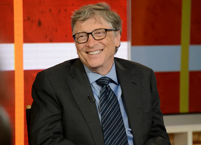 GOOD MORNING AMERICA - Bill and Melinda Gates talk with Robin Roberts about the goals of their Foundation, which works to help people improve their health, lift themselves out of poverty and get the best possible education. They also take questions from young people during the interview which airs Tuesday, FEB. 23 on GOOD MORNING AMERICA (7-9am, ET) on the ABC Television Network. (Photo by Ida Mae Astute/ABC via Getty Images) BILL GATES