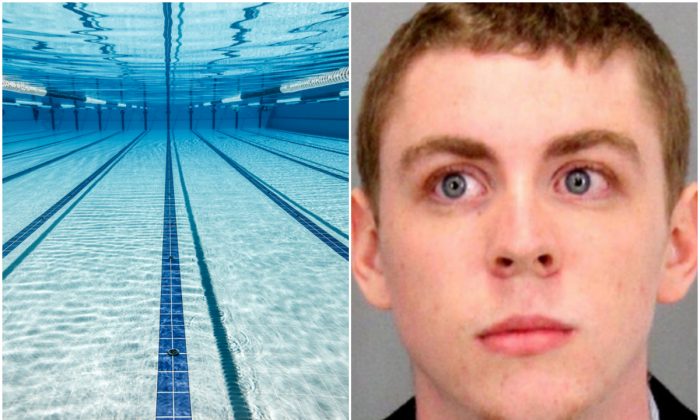 Brock Turner and a swimming pool. (Santa Clara County Sheriff's Office and Andrey Armyagov/Shutterstock)