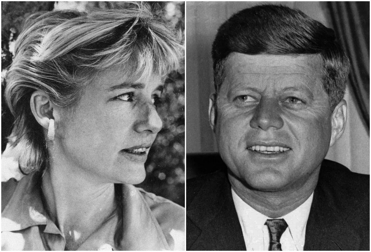 Left: Mary Pinchot Meyer, a Washington painter who allegedly had a secret affair with U.S. President John F. Kennedy, is shown in this undated photo. (AP Photo); Right: President John F. Kennedy, Jan. 21, 1961, on his first day in office. (AP PHOTO)