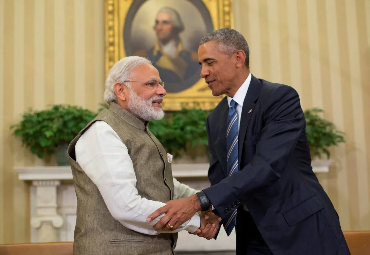 President Barack Obama and Indian Prime Minister India Narendra Modi before their meeting in the Oval Office of the White House in Washington, D.C., on June 7, 2016. (AP Photo/Pablo Martinez Monsivais)