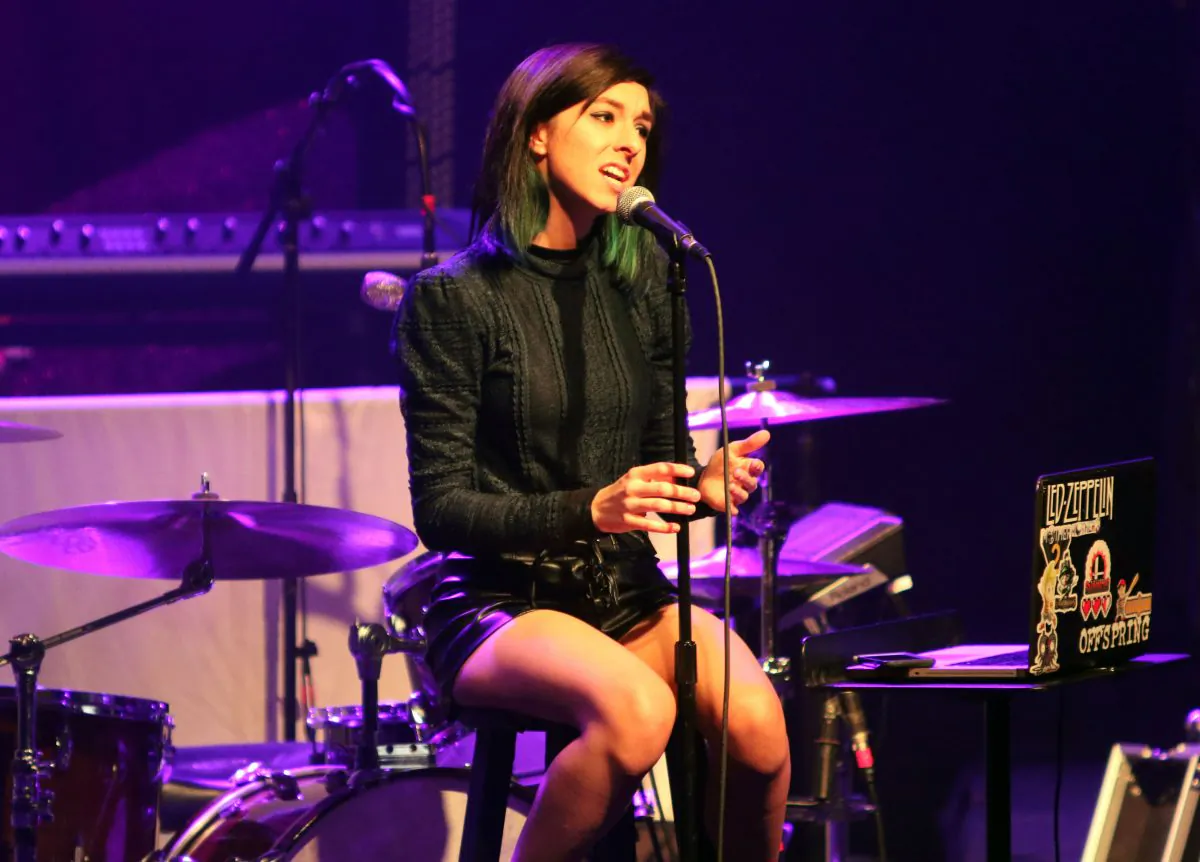 Christina Grimmie performs as the opener for Rachel Platten at Center Stage Theater, in Atlanta, on March 2, 2016. (Katie Darby/Invision/AP)