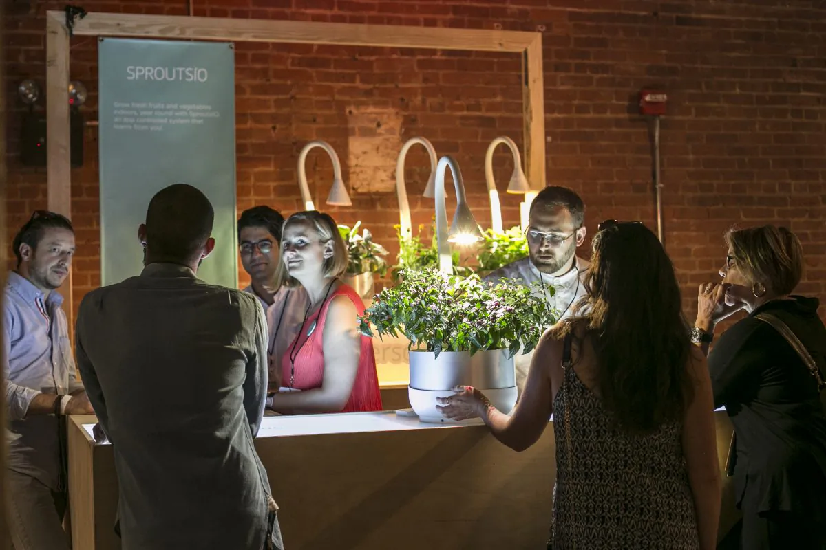Exhibitor SproutsIO at the first inaugural Food Loves Tech innovation expo in New York on June 11, 2016. (Samira Bouaou/Epoch Times)