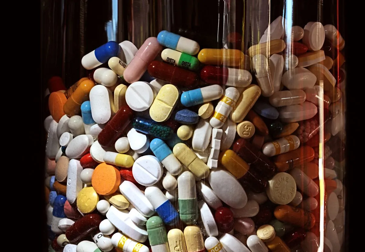 A jar containing drug capsules and pills in Lille, northern France, on Jan. 15, 2012. (Philippe Huguen/AFP/Getty Images)