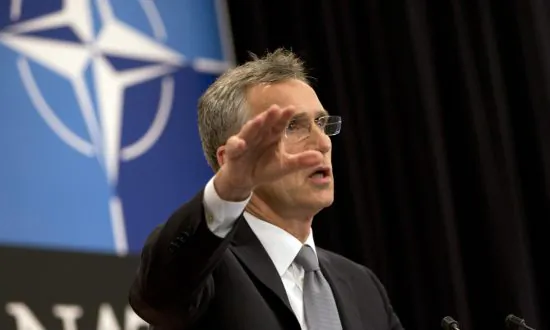 French President Macron Meets With NATO Chief Stoltenberg