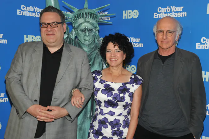 Jeff Garlin, Susie Essman and Larry David attend the 'Curb Your Enthusiasm' Season 8 premiere at the Time Warner Screening Room on July 6, 2011 in New York City. (Photo by Theo Wargo/Getty Images)