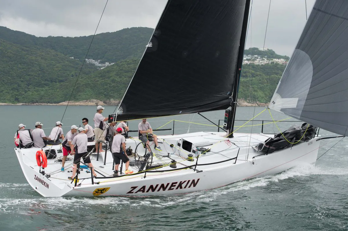 ‘Zannekin’ winner of race 1 of the 2016 Typhoon Series, IRC-A class race shown here in action during last year’s Typhoon Series. (Bill Cox/Epoch Times)