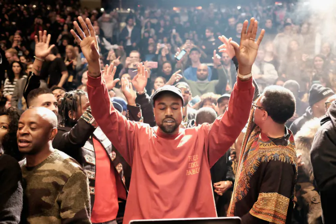 Kanye West performs during Kanye West Yeezy Season 3 on Feb. 11, 2016 in New York City. (Dimitrios Kambouris/Getty Images for Yeezy Season 3)