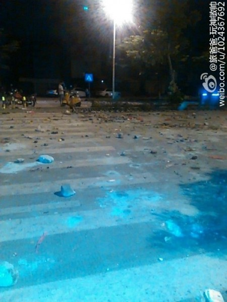 Aftermath of the incident. (via Sina Weibo)