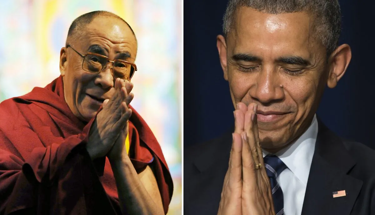 The Dalai Lama (R) and President Barack Obama met in the White House on June 15, angering China. (Jewel Samad/AFP/Getty Images) ((AP Photo/Evan Vucci)