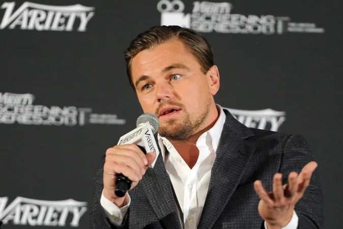 Actor Leonardo DiCaprio speaks at the 2014 Variety Screening Series of 'The Wolf of Wall Street' at ArcLight Hollywood on February 10, 2014 in Hollywood, California. (Angela Weiss/Getty Images)