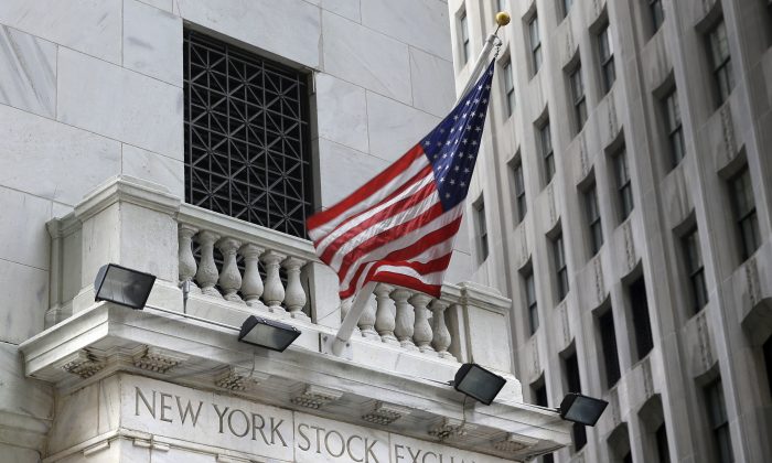 FILE - This Monday, Aug. 24, 2015, file photo shows the New York Stock Exchange. U.S. stocks are rising early Thursday, June 23, 2016, as investors grow more optimistic that Britons will vote to stay in the European Union. Investors are buying stocks and selling bonds, sending banks higher. Energy companies are up with the price of oil. (AP Photo/Seth Wenig, File)