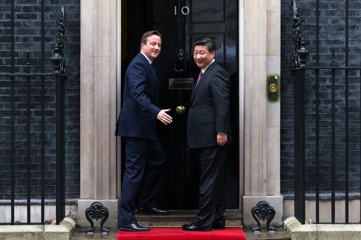 U.K. Prime Minister David Cameron (L) and Chinese Leader Xi Jinping arrive at 10 Downing Street in London on Oct. 21, 2015. With Britain's exit from the EU, China loses its chief ally in Europe. (Carl Court/Getty Images)