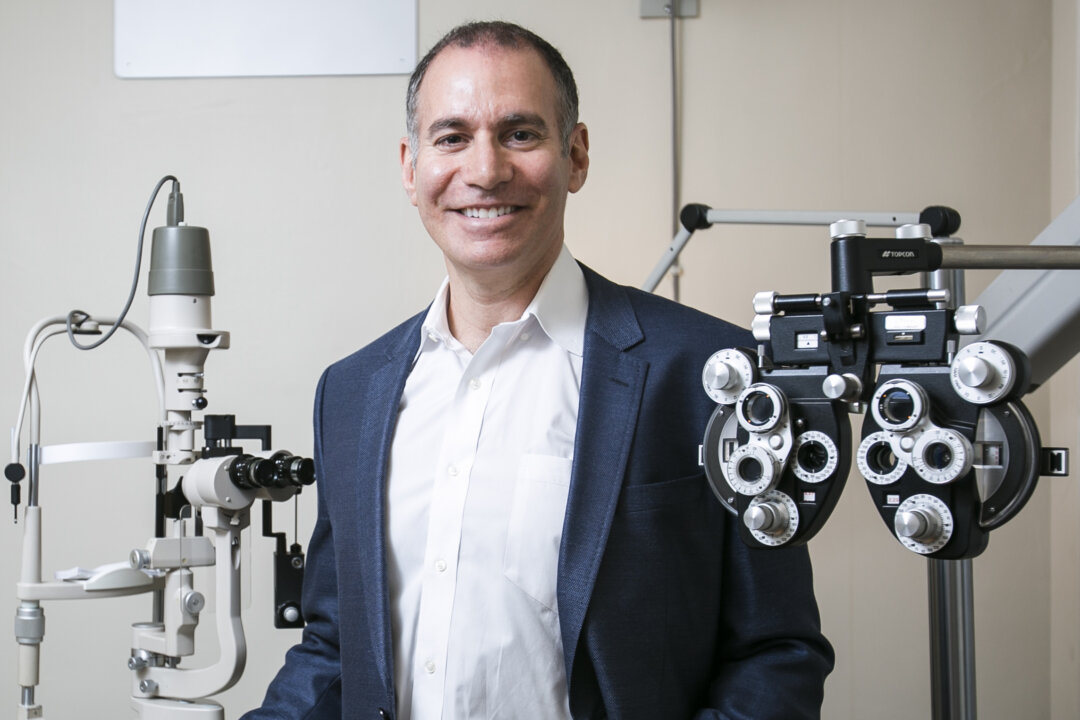 Ophthalmologist Dr. Mark Hornfeld in his office in Manhattan, New York, on June 22, 2016. (Samira Bouaou/Epoch Times)