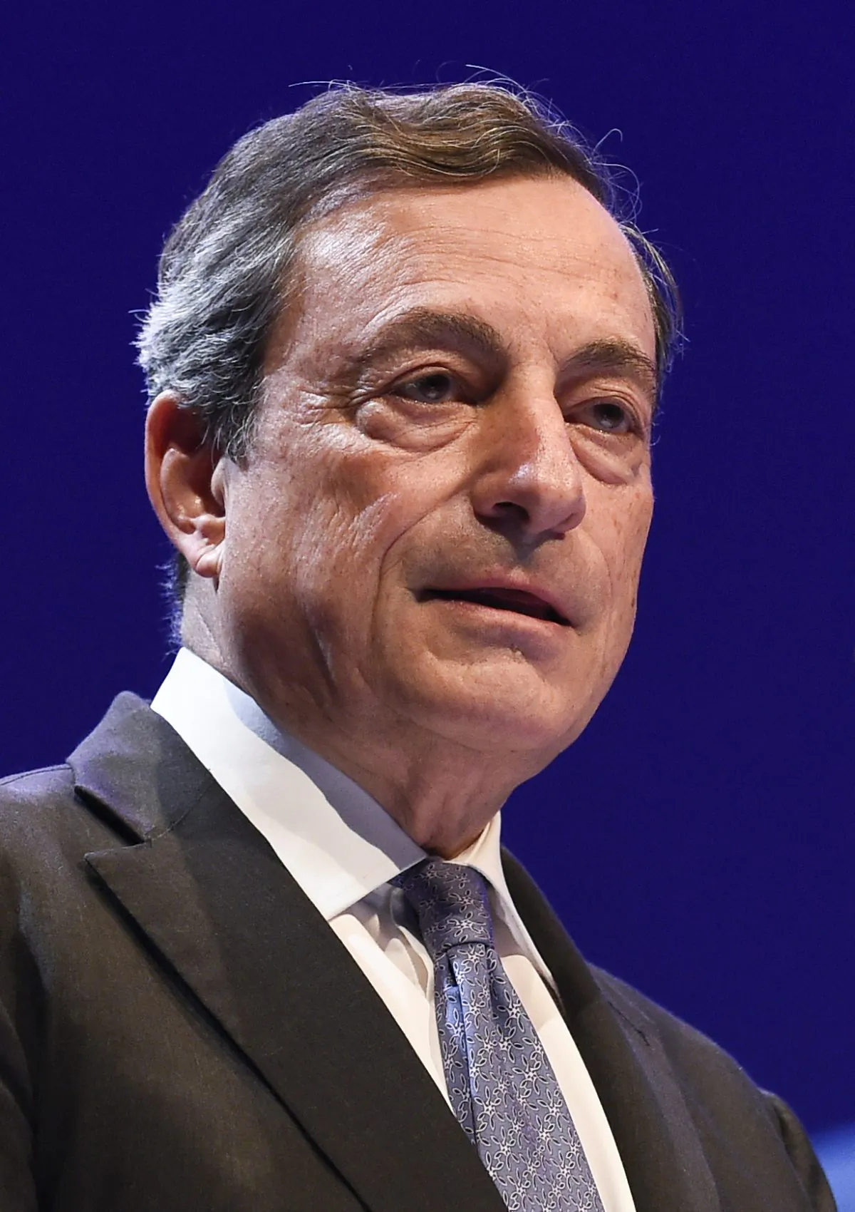 European Central Bank President Mario Draghi speaks during the Brussels Economic Forum in Brussels on June 9. (John Thys/AFP/Getty Images)