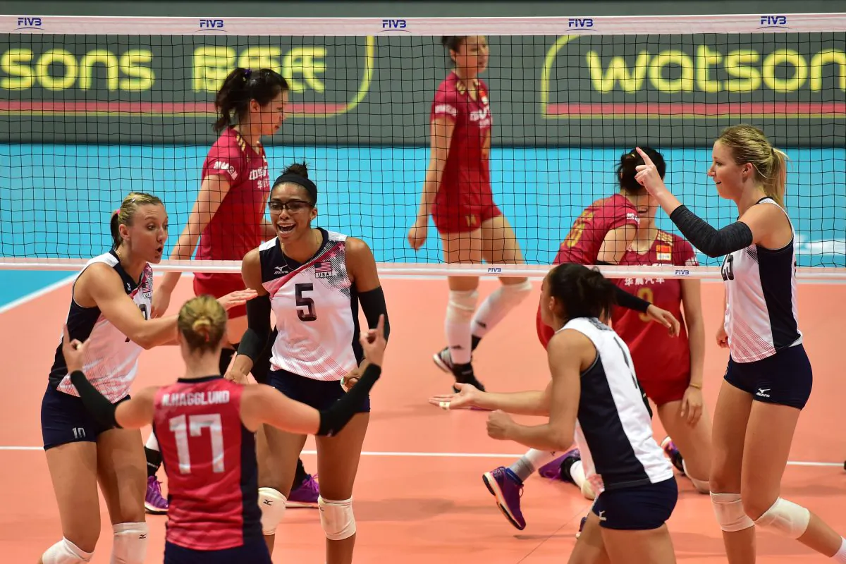 Team USA in buoyant mood during their win against China in their Pool H1 match in Hong Kong on Sunday June 26. The match tomorrow in Bangkok between the two teams will be will be another important challenge for both teams. (Bill Cox/Epoch Times)