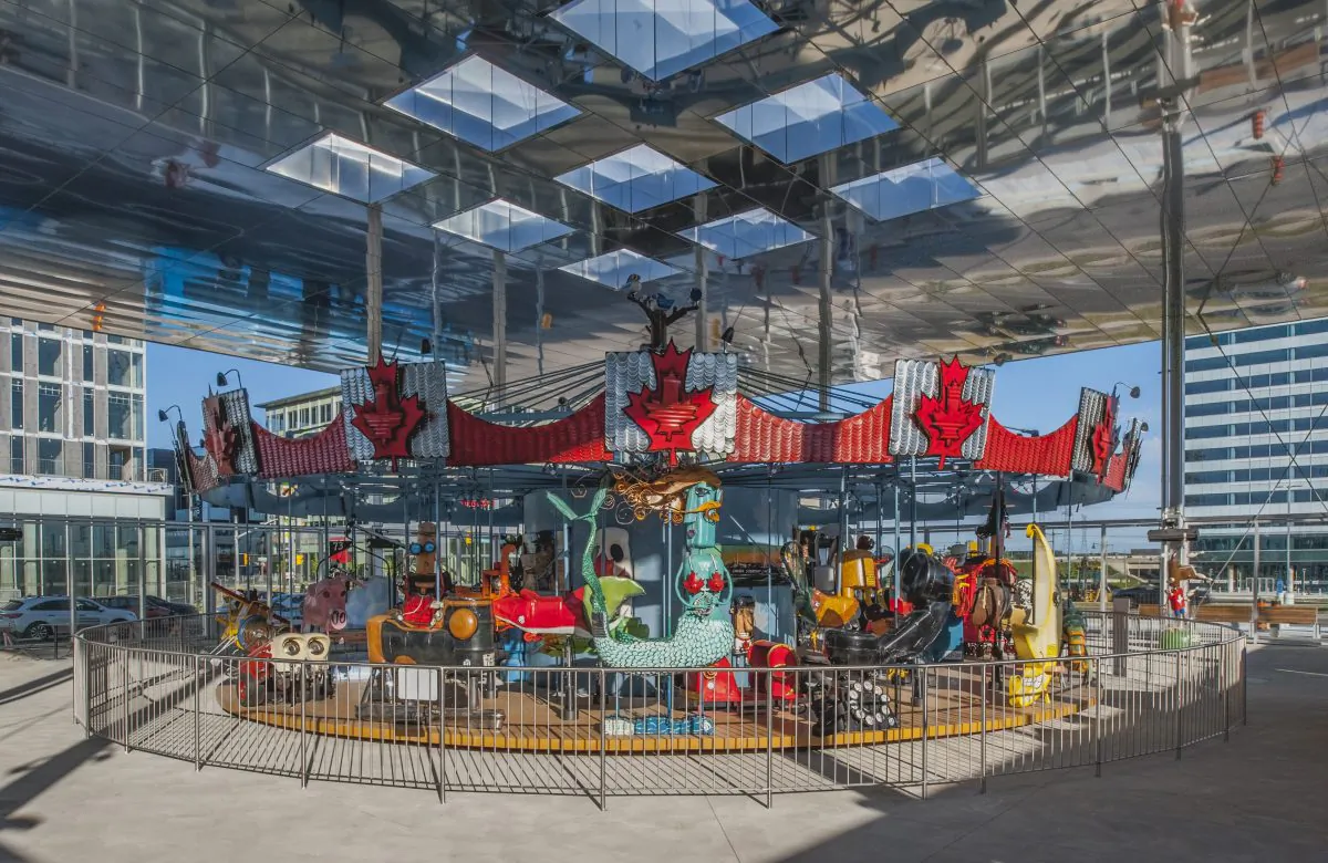 The Pride of Canada Carousel that's destined to become the focal point and jewel of Downtown Markham, Ontario. (Courtesy Remington Group)