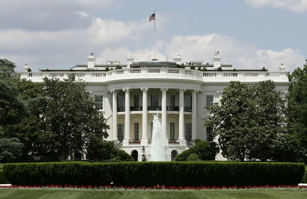 The exterior view of the south side of the White House on May 31, 2005. (Alex Wong/Getty Images)