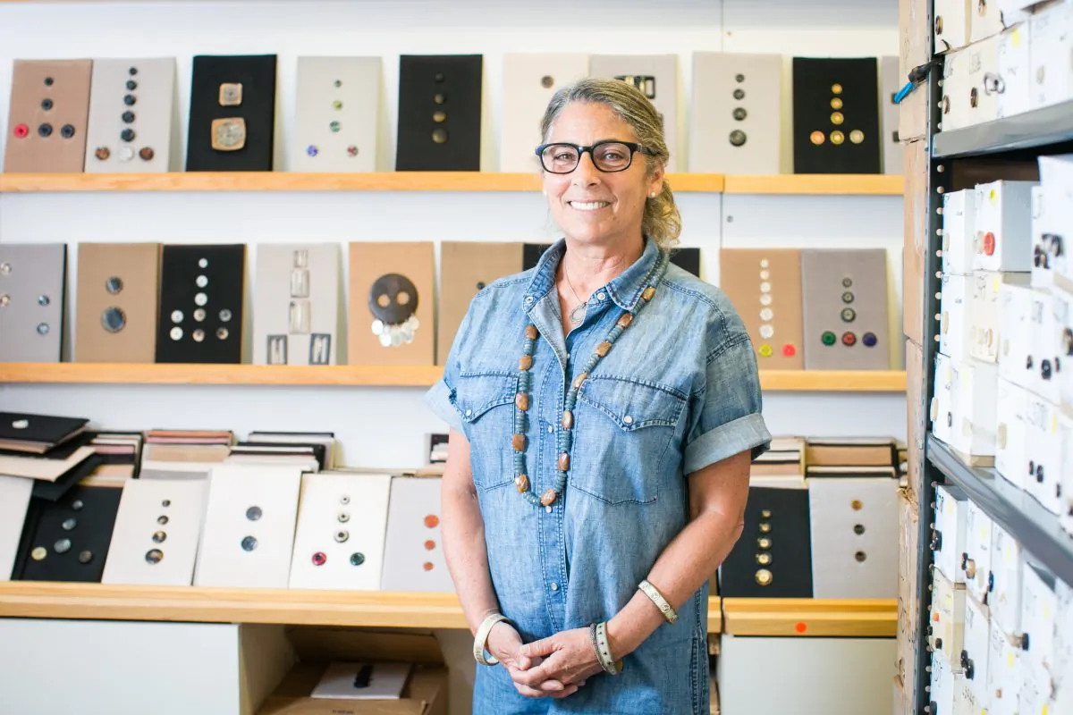 Joan Goodman, owner of Pono jewelry, at her showroom in the Garment District of New York on July 6, 2016. (Benjamin Chasteen/Epoch Times)