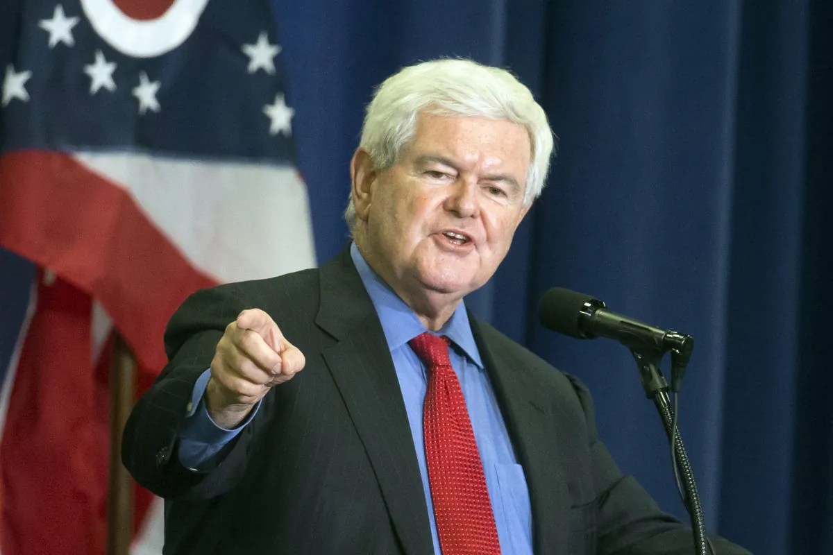 In this July 6, 2016 file photo, former House Speaker Newt Gingrich speaks before introducing Republican presidential candidate Donald Trump during a campaign rally  (AP Photo/John Minchillo, File)