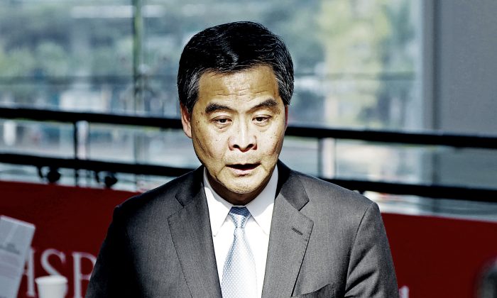 Leung Chun-ying’s gangster-style practices are in the limelight. (Epoch Times Archive)