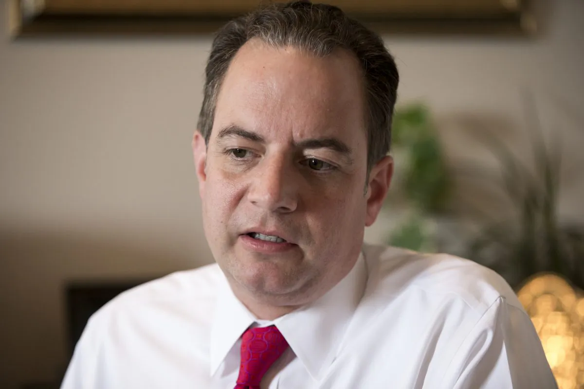 Republican National Committee (RNC) Chairman Reince Priebus answers questions from The Associated Press during an interview at RNC headquarters on Capitol Hill in Washington, D.C., on May 13, 2016. (AP Photo/J. Scott Applewhite)
