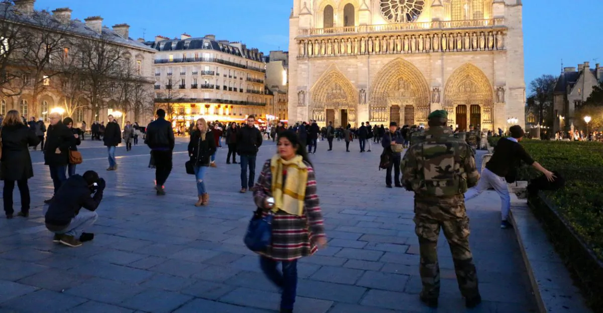 As part of Operation Sentinelle, 10,000 French troops are deployed to patrol the streets—including 6,500 in Paris alone. (Nolan Peterson/The Daily Signal)