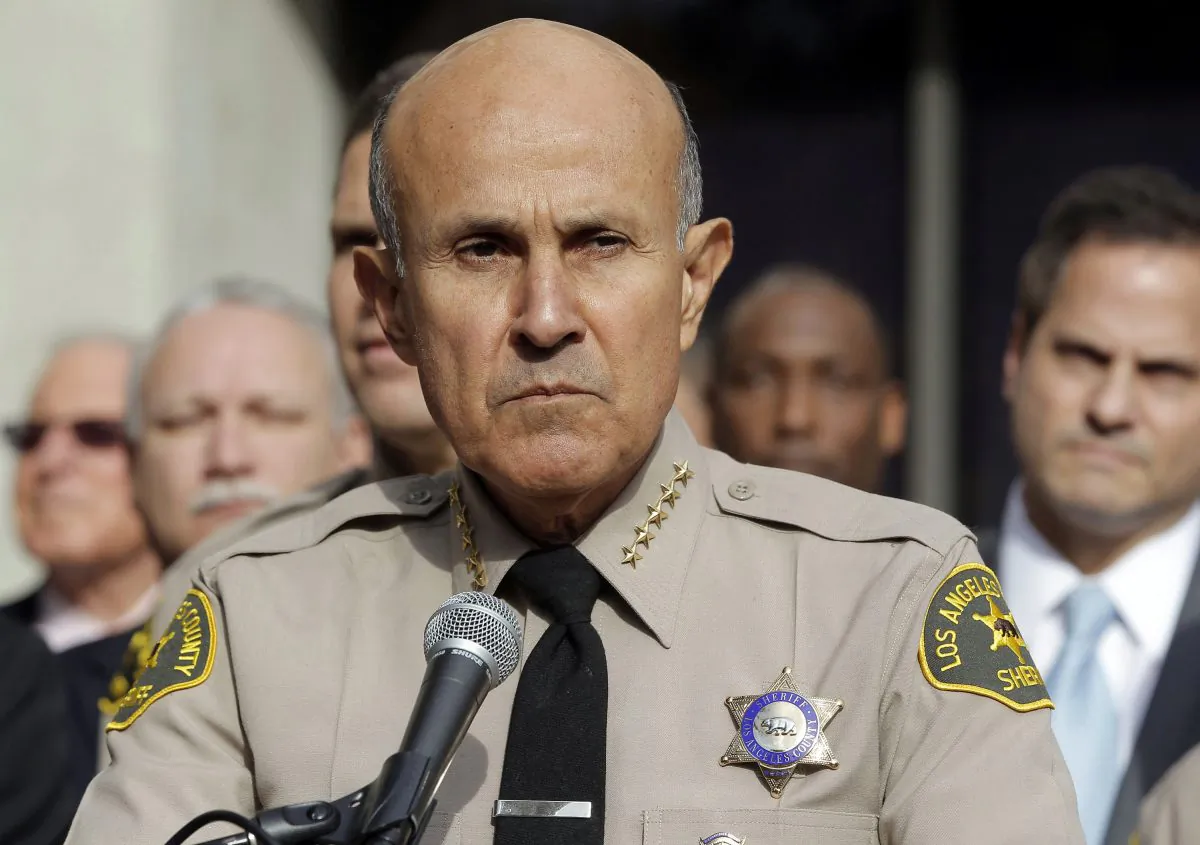 Los Angeles County Sheriff Lee Baca announces his retirement at Sheriff's Headquarters Bureau in Monterey Park, Calif on Jan. 7, 2014. (AP Photo/Nick Ut, File)