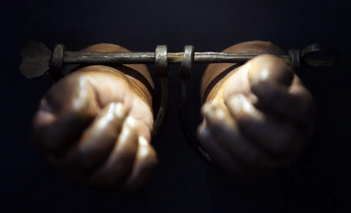 Shackles for a slave. (Mario Tama/Getty Images)