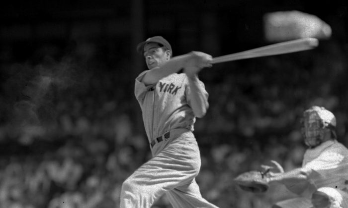 Yankee great Joe DiMaggio hit in a record 56 straight games back in 1941. (AP photo) 