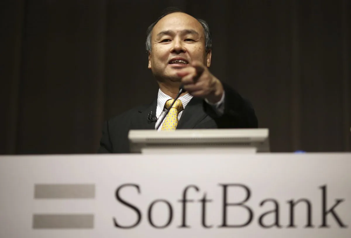 SoftBank founder and CEO Masayoshi Son speaks during a news conference in Tokyo, on Nov. 4, 2014. (AP Photo/Eugene Hoshiko, File)