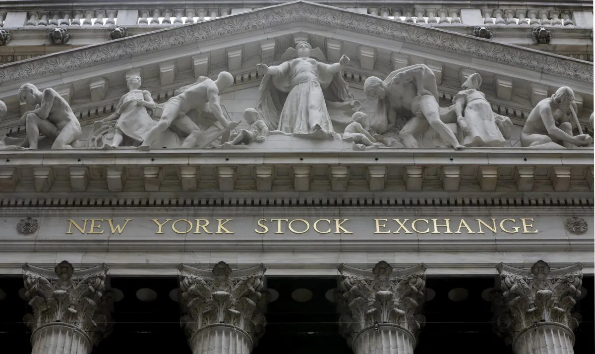 New York Stock Exchange, on Oct. 4, 2014. Venture capital backed exits through initial public offerings or mergers and acquisitions fell sharply in the first half of 2016. (AP Photo/Richard Drew)