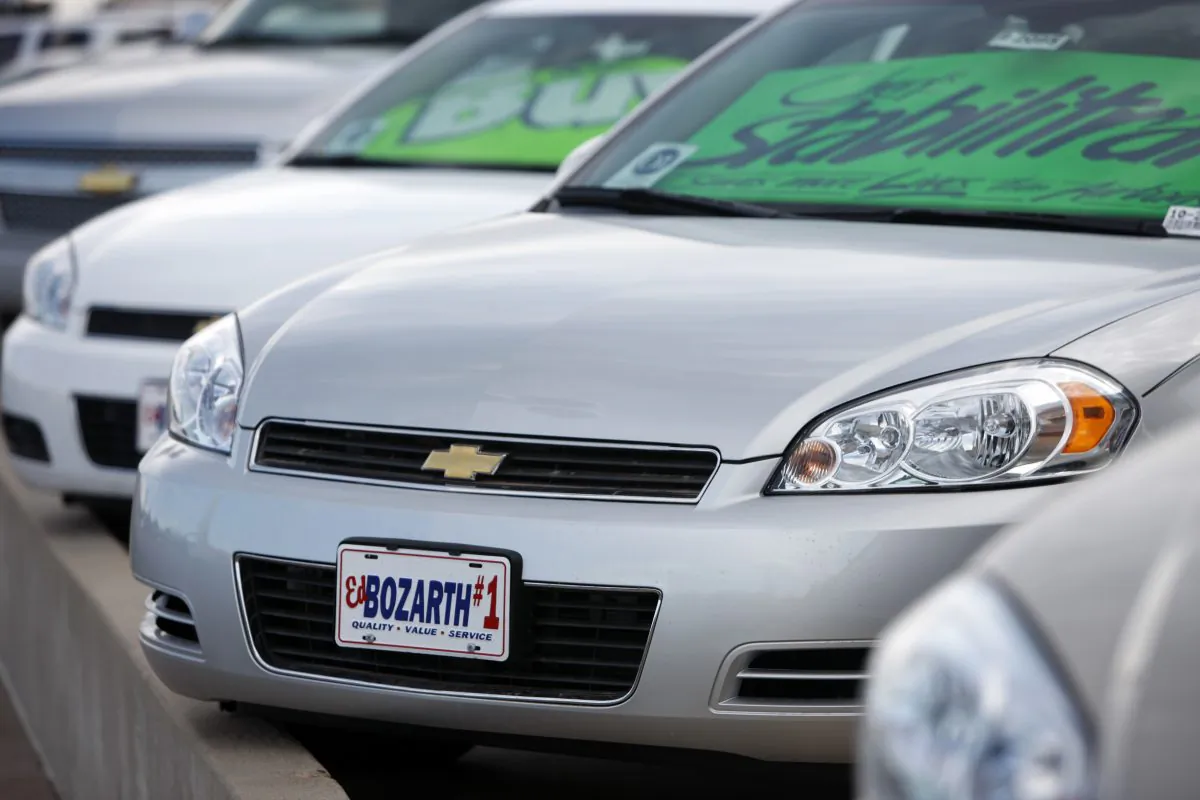 Chevrolet 2010 Impalas sit at a Chevrolet dealership in Aurora, Colo., April 11, 2010. General Motors announced Thursday, July 21, 2016, that the company is recalling nearly 308,000 older Chevrolet Impala sedans in the U.S. and Canada because the air bags might not inflate in a crash. The recall covers Impalas from the 2009 and 2010 model years that were made before Feb. 10, 2010. (AP Photo/David Zalubowski, File)
