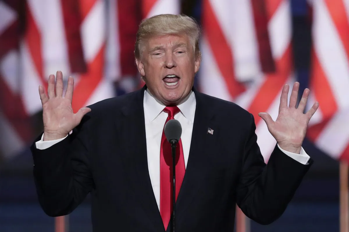 FILE- Republican Presidential Candidate Donald Trump, speaks during the final day of the Republican National Convention in Cleveland, Thursday, July 21, 2016. (AP Photo/J. Scott Applewhite)