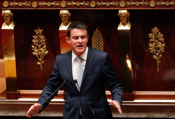 French Prime Minister Manuel Valls at a debate aiming at extending the country's state of emergency for a fourth time at the French National Assembly in Paris on July 19, 2016. (Francois Guillot/AFP/Getty Images)