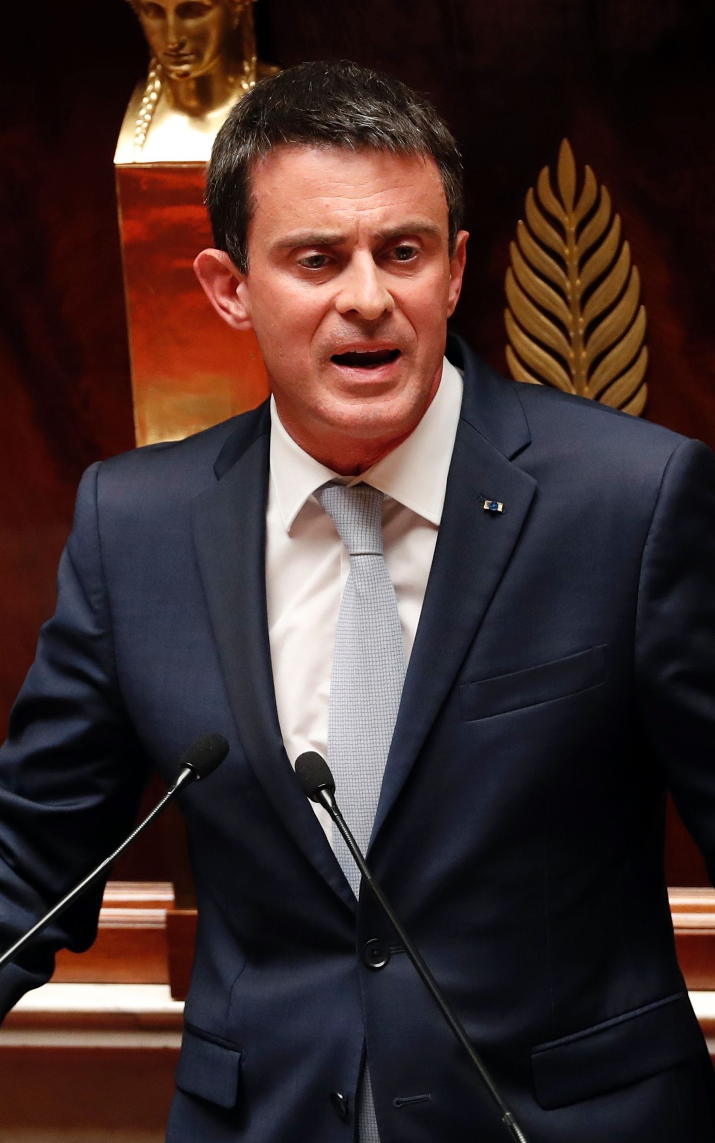 French Prime Minister Manuel Valls at a debate aiming at extending the country's state of emergency for a fourth time at the French National Assembly in Paris on July 19, 2016. (Francois Guillot/AFP/Getty Images)