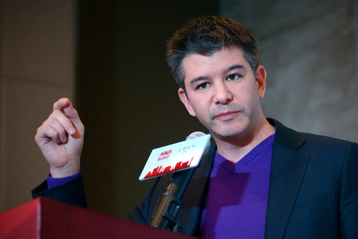 Travis Kalanick, CEO of the ridesharing service Uber, speaks during a press conference in Beijing Jan. 11. (Wang Zhao/AFP/Getty Images)
