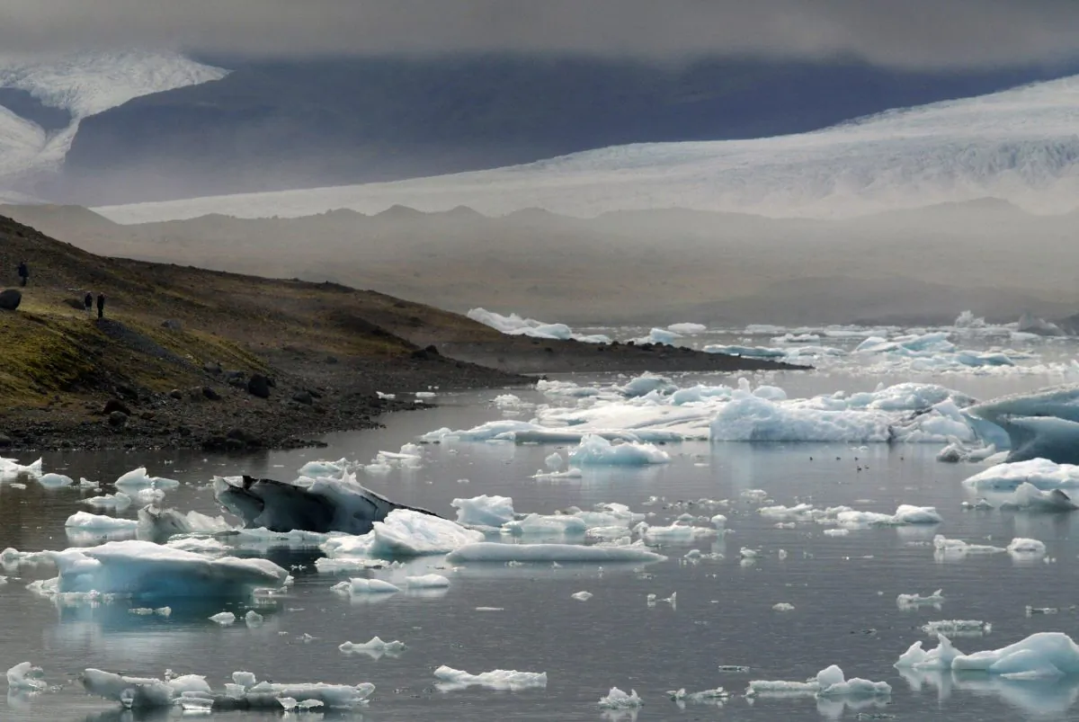 Detaching icebergs in Iceland's Vatnajokull Glacier as they move towards the sea in July 2006. Sea level has been rising since the end of the last glacial period, 15,000 years ago. (Marcel Mochet/AFP/Getty Images)