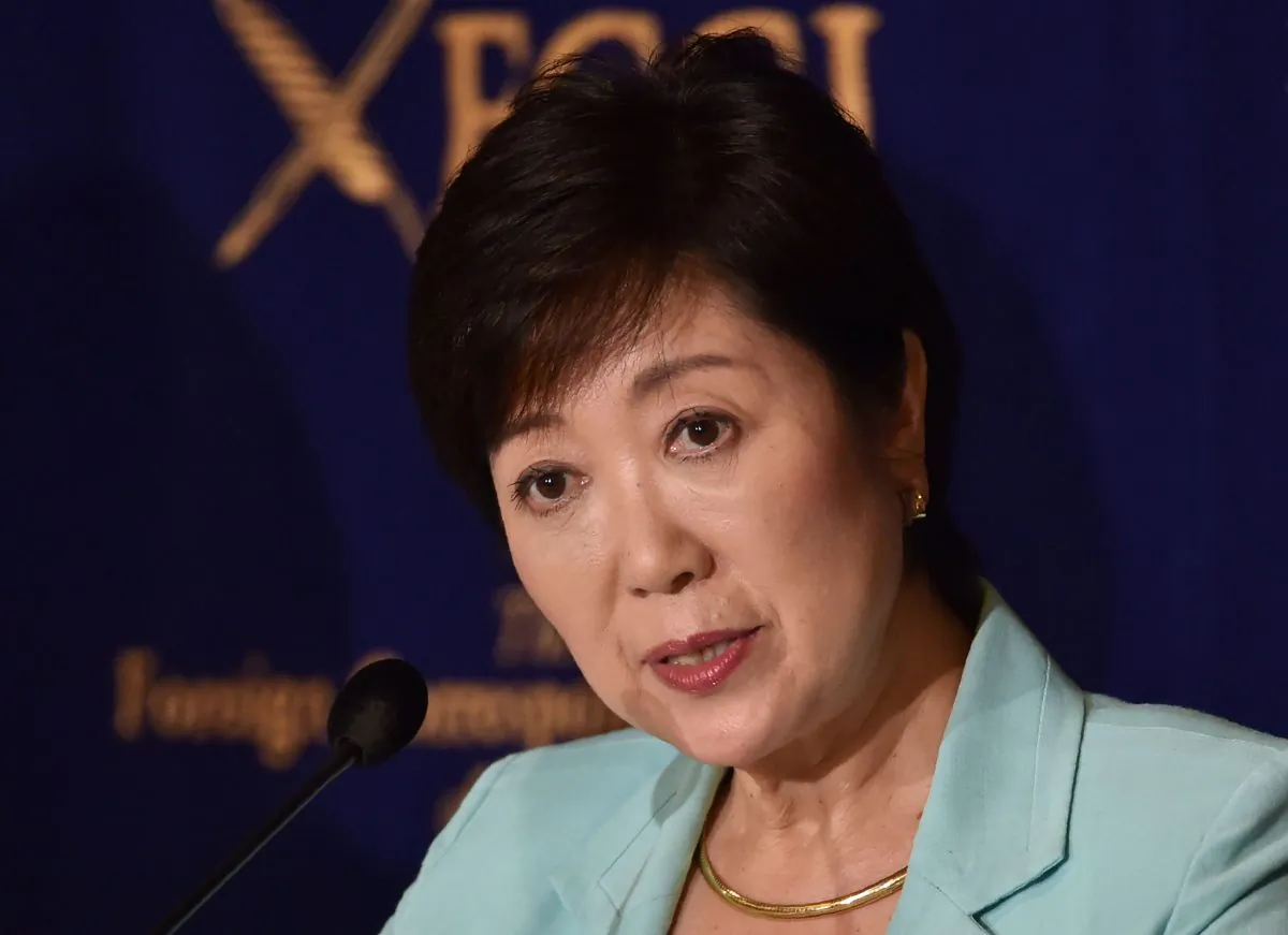 Liberal Democratic Party lawmaker and former Defence Minister Yuriko Koike speaks during a press conference at the Foreign Correspondents' Club of Japan in Tokyo on July 8, 2016. (Kazuhiro Nogi/AFP/Getty Images)