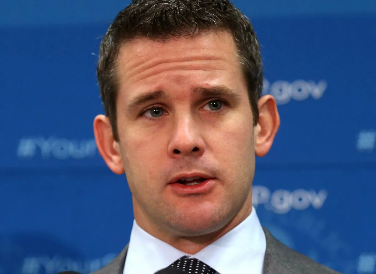 U.S. Rep. Adam Kinzinger (R-Ill.) speaks to the media after attending the weekly House Republican conference at the U.S. Capitol, Oct. 29, 2013 in Washington. (Mark Wilson/Getty Images)