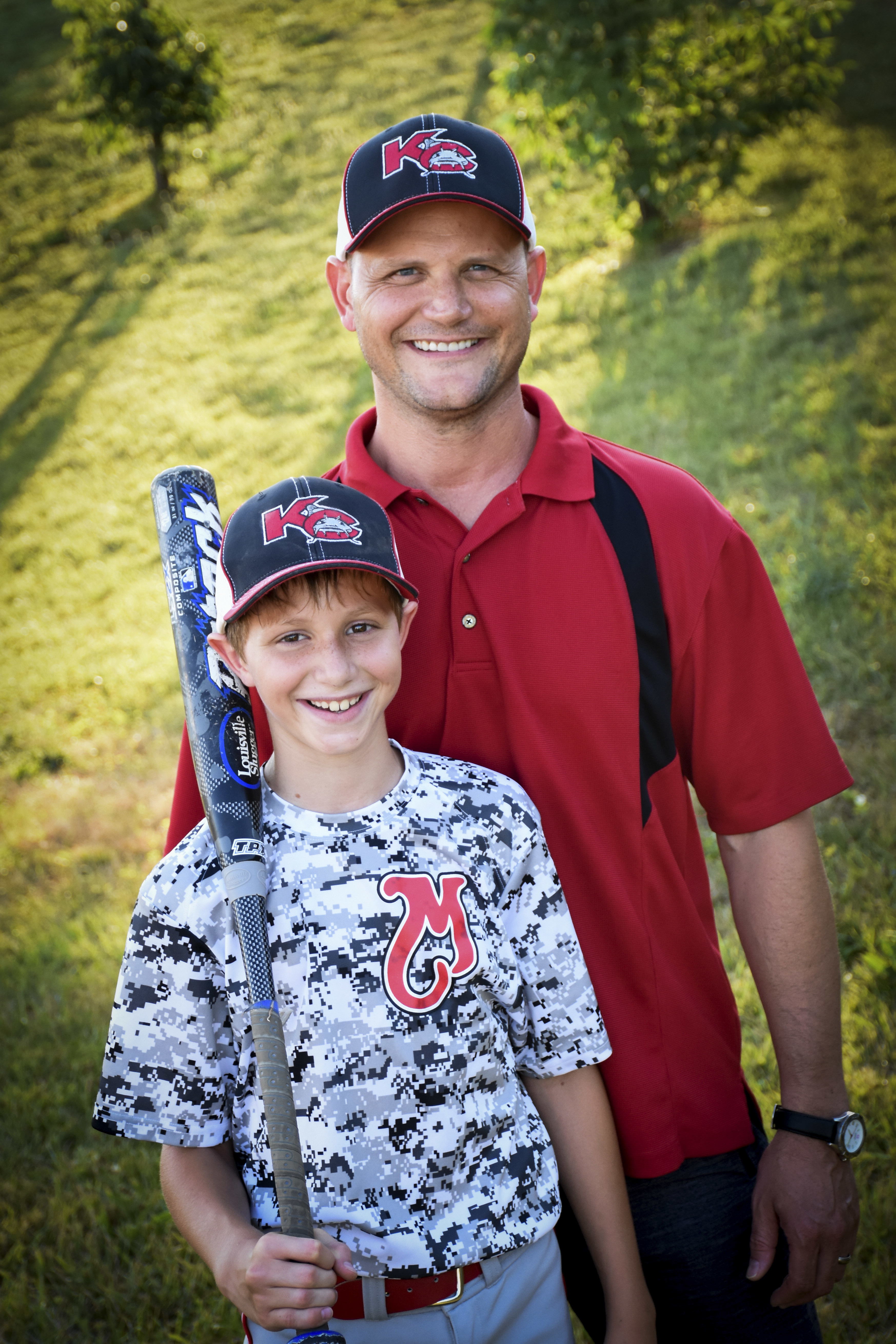 Caleb Thomas Schwab posing with his father Scott Schwab, a Kansas state lawmaker from Olathe. (David Strickland/David Strickland via AP)