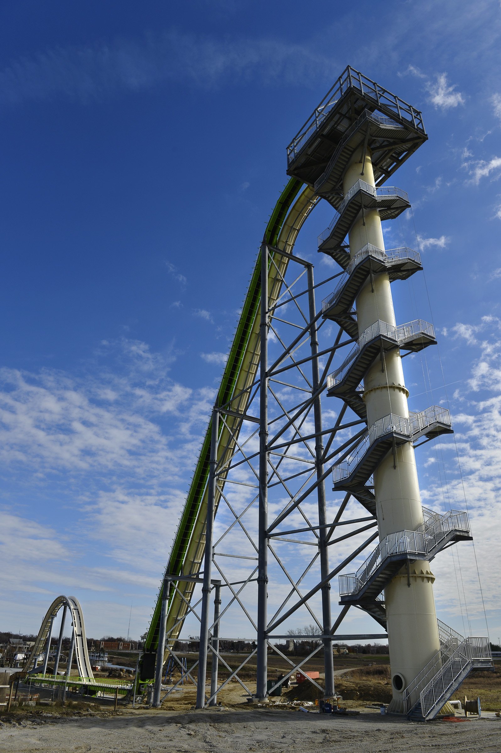 Schlitterbahn's new Verruckt speed slide/water coaster in Kansas City, Kan.(Jill Toyoshiba/The Kansas City Star via AP, File)