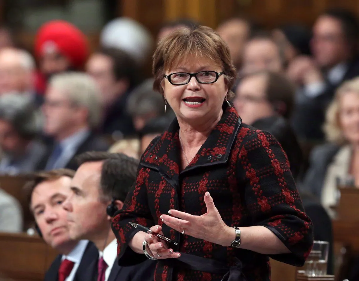 Minister of Public Services Judy Foote during question period in the House of Commons on Dec. 10, 2015. (THE CANADIAN PRESS/Fred Chartrand)