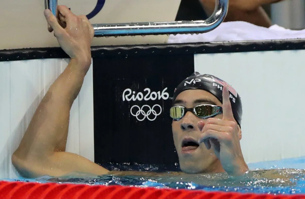 United States' Michael Phelps celebrates winning the gold medal in the men's 200-meter butterfly during the swimming competitions at the 2016 Summer Olympics, Tuesday, Aug. 9, 2016, in Rio de Janeiro, Brazil. (AP Photo/Matt Slocum)