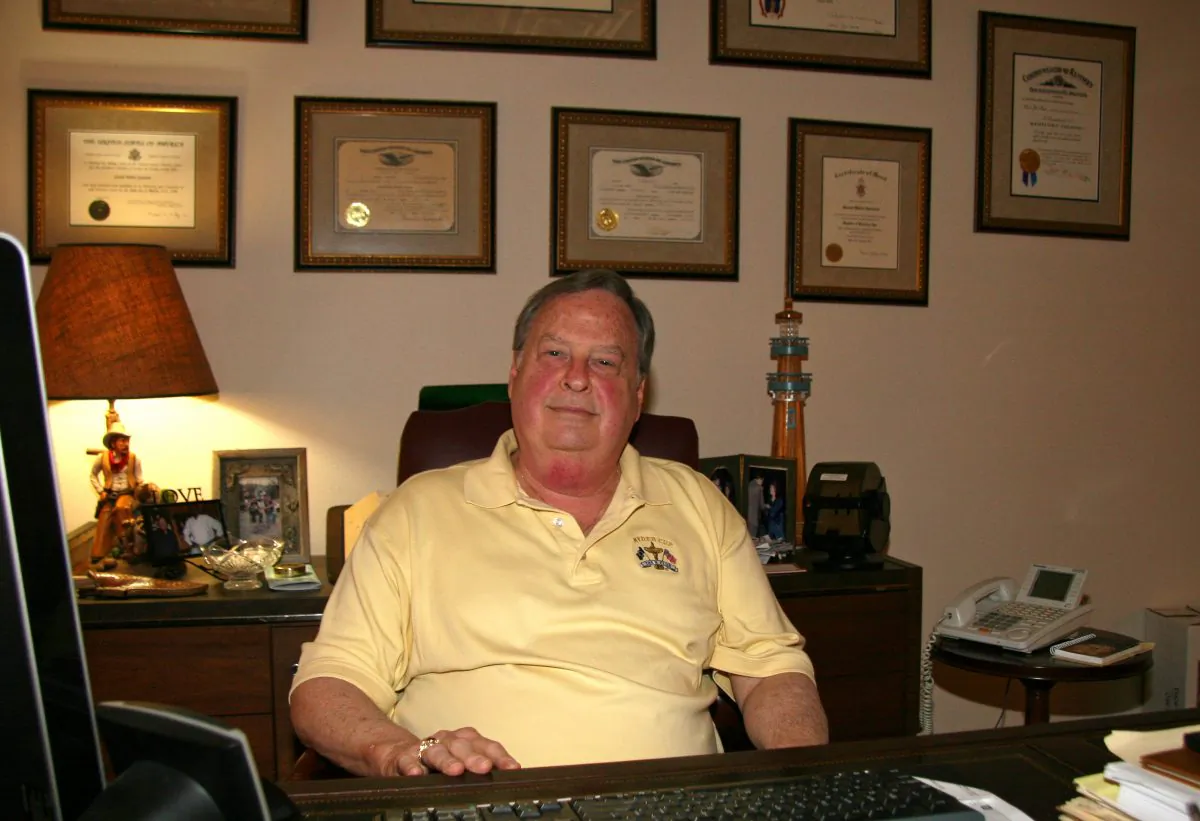 Atorney Jerry Guerinot at his Houston, Texas office, on June 10, 2016. Guerinot figures he's taken about 600 cases to trial in his more than four-decade-long career. (AP Photo/Michael Graczyk)