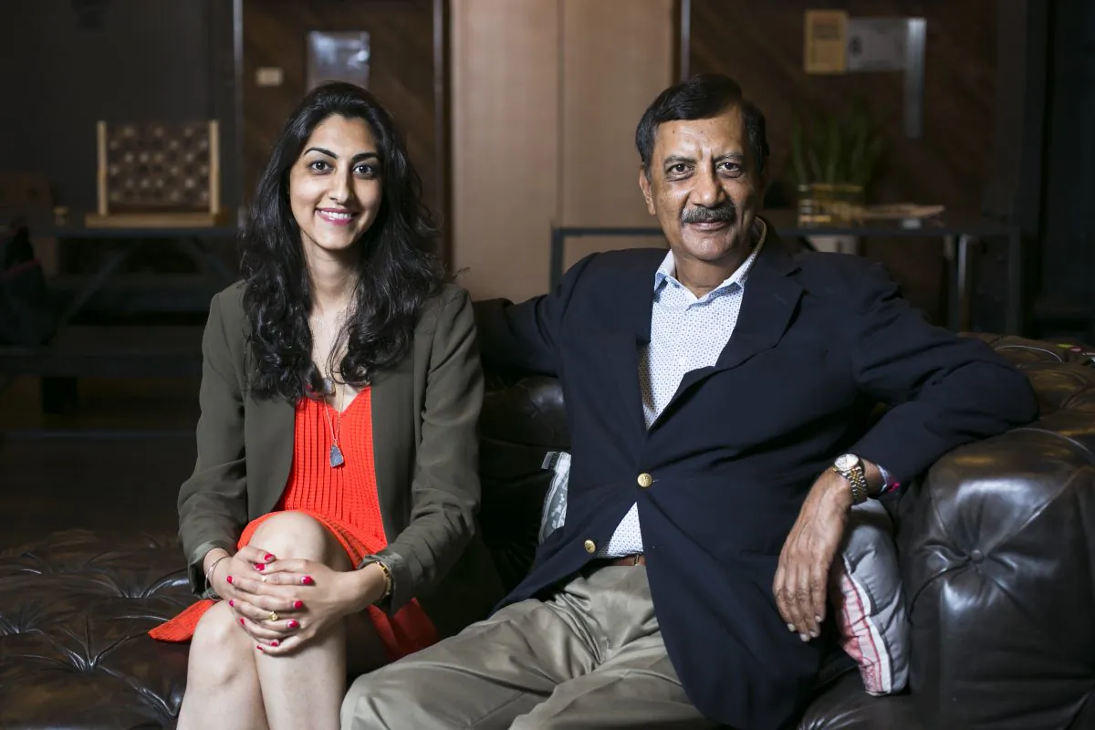 Chairman and CEO of BankMobile Jay Sidhu (R) and Chief strategy and marketing officer of BankMobile Luvleen Sidhu in Manhattan, New York, on July 11, 2016. (Samira Bouaou/Epoch Times)