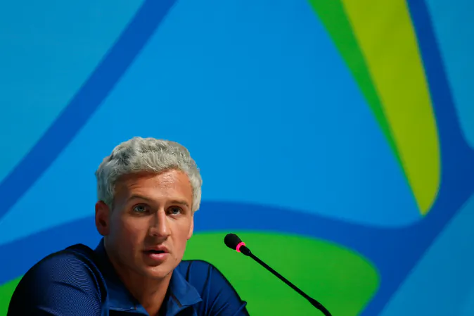 Team USA Olympic swimmer Ryan Lochte and his teammates were robbed at gun point in Rio de Janerio, Brazil. (Photo by Matt Hazlett/Getty Images)
