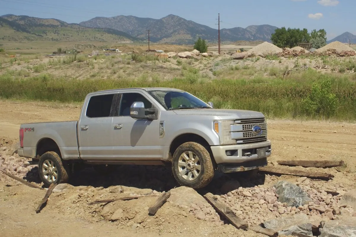 2017 Ford F-Series Super Duty in off-road duty. (Coutesy of Ford)